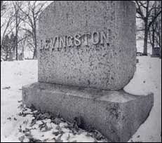 The tombstone of William Avery Rockefeller --a.k.a. Dr. William Levingston -- in Freeport, Illinois.